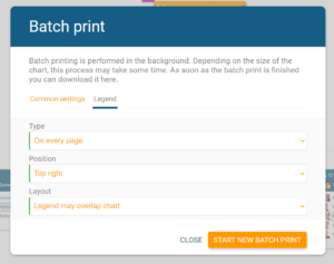 Determine in the printing settings if and how the legend is printed.
